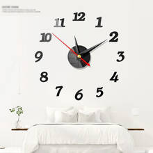 Modern Design 3D Mirror Wall Clock Living Room Quartz Watch Wall Stickers DIY Home Decoration Clocks Sticker Reloj De Pared 2024 - buy cheap