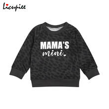Children's Leopard Printed Pullover Sweater, Long Sleeve Round Neck Casual Top for Spring Autumn and Winter 1-4 Years 2024 - buy cheap