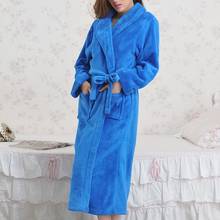 Ropa de dormir informal de franela para mujer, Kimono, bata, lencería íntima cálida para el hogar, novedad de 2021 2024 - compra barato