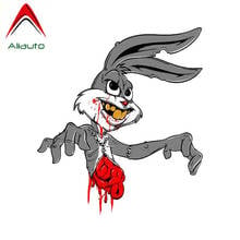 Aliauto Warning Car Sticker Zombie Walking Dead Rabbit Bloody Accessories Reflective Personality Creative Decal PVC,13cm*11cm 2024 - buy cheap