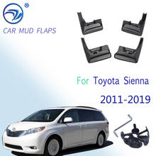 Набор из 4 брызговиков от грязи, брызговики для Toyota Sienna 2011 2012 2013 2014 2015 2016 2017, передние и задние левые и правые 2024 - купить недорого