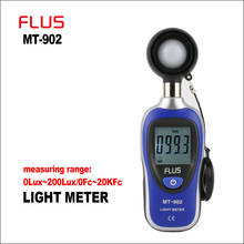 FLUS Luxómetro Digital de luz medidor de temperatura 0-20000 Mini iluminómetro Lux luminómetro fotómetro Lux/FC probador medidor de luz 2024 - compra barato
