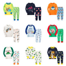 Pijamas de calor para bebés y niños, conjuntos de Pijama de tiburón, dinosaurio, Animal, camisón de manga larga de algodón, ropa de dormir de dibujos animados 2024 - compra barato