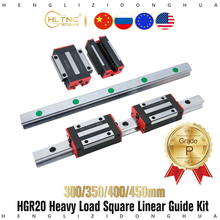 EU RU 20mm 300mm 350mm  linear guides HGR20 + linear bearing hgh20ca HGW20CC interchangeable with HIWIN for cnc engraving router 2024 - buy cheap