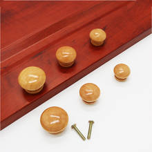 10pcs Natural Wooden Cabinet Drawer Wardrobe Door Knob Pull Handle Hardware  Wooden Door Pulls 2024 - buy cheap