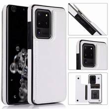 3D For Samsung Galaxy S20 S10 S9 S8 Ultra Plus Case Leather Plug-in card bracket Flip Cover For Samsung Note 10 9 8 Case Capa 2024 - buy cheap