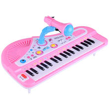 Random Color Mini Piano Toy Keyboard For Kids Multifunctional Music Instruments With Microphone For Girls Birthday Gift #40 2024 - buy cheap