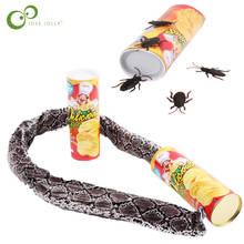 Funny Potato Chip Can Jump Spring Snake roach Toy Gift April Fool Day Halloween Party Decoration Prank Trick Fun Joke Toys 2024 - buy cheap