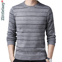 2022 Casual Knitted Thick Sweater Men Pullover Clothing Fashion Clothes Striped Knit Winter Warm Mens Sweaters Pullovers 13112 2024 - buy cheap