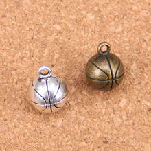 26 pçs encantos 3d basquete 11mm pingentes antigos, vintage tibetano prata jóias, diy para pulseira colar 2024 - compre barato