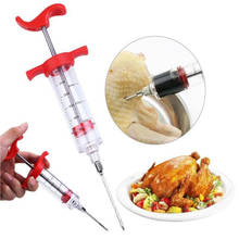 Stainless Steel Spice Syringe Marinade Injector Flavor Syringe Cooking Meat Poultry Turkey Chicken Kitchen BBQ Tool 2024 - купить недорого