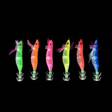 Разные цвета 10 см Светящиеся креветки рыболовный прикорм кальмаров Ночная рыбалка на кальмара приспособлений бас приманки рыболовные снасти 1 шт. 2024 - купить недорого