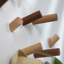 Colgador de pared de madera Natural pura, gancho para bata, gancho de madera maciza, diseño de pared Rural, decoración del hogar 2024 - compra barato