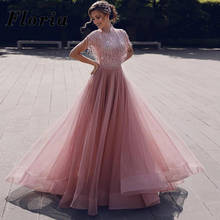 Elegant Pink Tassel Evening Dress Custom Long Women Party Dresses Middle East Prom Gowns African Evening Wear Dress 2020 Vestido 2024 - buy cheap