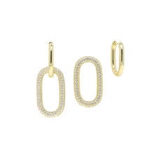Rectangle Link Chain Dangle Dangling Earring Trendy European Women Geometric Earrings 2024 - buy cheap