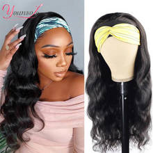 Younsolo Headband Wigs Body Wave Human Hair Wigs Brazilian Hair Remy  Full Machine Glueless Scarf Headband Wig Natural For Woman 2024 - buy cheap