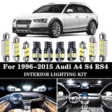 Kit de lâmpadas led para interior de carro, conjunto de lâmpadas brancas para audi a4 s4 rs4 b5 b6 b7 b8, farol de licença, mapa de interiores 2024 - compre barato
