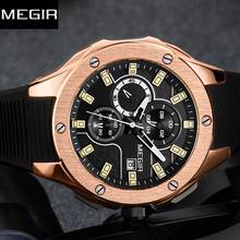 MEGIR 2019 Fashion Men Sport Watch with Chronograph Waterproof Silicone Quartz Military Men Watches Clock Male Relogio Masculino 2024 - buy cheap