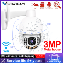 Vstarcam-câmera de segurança 3mp 5x, sem fio, wi-fi, área externa, hd, ip, zoom óptico, cúpula sem fio ptz, ip66, suporta 128g 2024 - compre barato