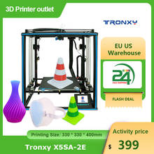 Tronxy X5SA-2E 3D Printer Ultra-Quiet Mainboard 330*330*400mm with 3.5 Inch Color Touchscreen Dual Color Print Resume Printing 2024 - buy cheap