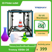 Tronxy-impresora 3D X5SA-2E, placa base Ultra silenciosa de 330x330x400mm, con pantalla táctil a Color de 3,5 pulgadas, impresión Dual a Color, hoja de impresión 2024 - compra barato