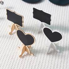 2pcs/Wooden Seat Card Message small blackboard Reception Table Wedding Birthday Laser Cut Heart Place Cards Party office Decor 2024 - buy cheap