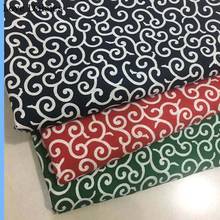 100%Cotton Japanese Style Tang dynasty Flower Design Vine NAVY RED GREEN fabric for DIY Pet Dog Craft Handwork Decor Bag Apparel 2024 - buy cheap