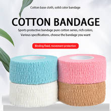 Bandagem esportiva adesiva de algodão 2.5cm, fita terapêutica elástica para cuidados com os músculos 2024 - compre barato