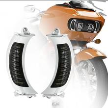Светодиодный габаритный фонарь для мотоцикла с поворотом сбоку для Harley Touring Road Glide FLTRX 2015-2019 2018 2017 2024 - купить недорого