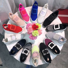 Women Sneakers Round Toe Women Shoes Rhinestones Shoes Woman Slip-On Sneakers Woman Spring Summer For Women Comfort Casual Shoes 2024 - купить недорого