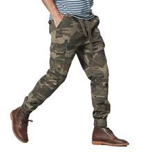 Harem joggers calças de carga dos homens casuais calças de camuflagem solta calças largas streetwear estilo militar do exército calças roupas 2024 - compre barato