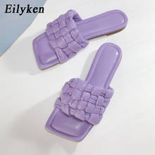 Eilyken 2022 New Summer Purple Women Design Narrow Band slippers Sandals Square Sole Woman Mules slides shoes 2024 - buy cheap