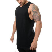 Camiseta sin mangas de algodón para hombre, chaleco sólido para correr, gimnasio, culturismo 2024 - compra barato