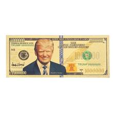 Античное покрытие реалистичный Дональд Трамп и первая леди античный 24K позолоченные долларов украшения банкноты высокое качество 2024 - купить недорого