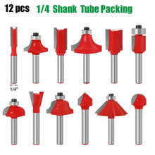 12pcs 1/4" SHANK Milling Cutter Router Bit Sets Wood Cutter Carbide Mill Woodworking Engraving Cutting Tools 2024 - buy cheap