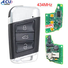 3 кнопки умный дистанционный ключ 434 МГц, брелок-контроллер для Volkswagen Magotan Superb A7 Passat B8 2015-2018 2024 - купить недорого
