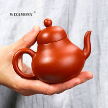 Small size Siting Teapot Yixing Raw Ore Zhu Mud Entirely Handmade Sketch Capacity Kung Fu Tea Set Teapot Factory Wholesale 2024 - buy cheap