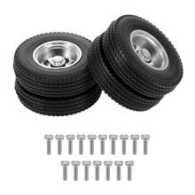 2pcs RC Trailer Front Rear Wheels with 10 Spokes Aluminum Alloy Hubs for 1/14 Tamiya Tractor Truck RC Climber Trailer Parts 2024 - buy cheap