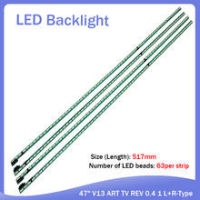 New 10 PCS 63LED 517mm LED backlight strip For LG 47LA6600 6922L-0071A 6916L1179B 6920L-0001C 47"V13 R L LC470EUH 2024 - buy cheap