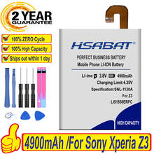 HSABAT 4900mAh LIS1558ERPC Battery For Sony Xperia Z3 battery L55T L55U D6653 D6603 D6633 D6616 D6708 2024 - buy cheap