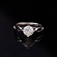 Round S925 Silver Moissanite Ring 1.00ct D VVS Luxury Moissanite Weding Ring for Women 2024 - buy cheap