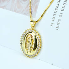 Virgin Mary Pendant Necklace for Women Girls Gold Color Our Lady Jewelry Wholesale Colar Madonna Trendy Chain 2024 - buy cheap