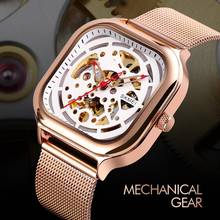 SKMEI Mechanical Watch Skeleton Men's Watches Stainless Steel Automatic Watch Men Waterproof Bracelet Clock Male Montre Homme 2024 - buy cheap