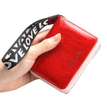 New Woman Wallets PU Leather Money Bag Female Short Zipper Hasp Purse Small Mirror Wallet Card Case Luxury Clutch with Wristlet 2024 - buy cheap
