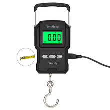 Báscula Digital de 75kg/10g, balanza electrónica de mano para pesca, equipaje de viaje, Libra de peso con cinta de 100cm 2024 - compra barato