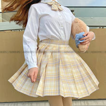 [Floating Moonshine] Girl's Summer Short/Long High Waist Pleated Skirts Plaid Skirts Women Dress For JK School Uniform Students 2024 - buy cheap