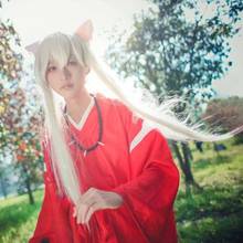 Inuyasha, roupão samurai yukata, fantasias de cosplay japonesas para homens, mulheres, kikyo, kimono vermelho, haori, top, calça, bruxa, festa, anime japonês 2024 - compre barato