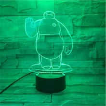 Новинка, светодиодный 3D Визуальный светодиодный ночник для детей, сенсорный Настольный светильник с USB, лампа, кроме того, детский ночсветильник для сна 460 2024 - купить недорого