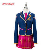 Vevefhuang-vestido de meninas para cosplay, uniforme de escola, dia das bruxas, carnaval, música, d. va, dva 2024 - compre barato