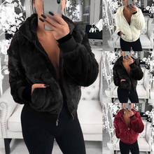 HEFLASHOR Fashion Women Faux fur Coat winter Warm Plush hoodies jackets female Slim fit overcoat clothes 2019 outwear 2024 - buy cheap